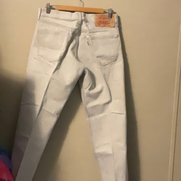 Levi's White Straight Jeans Classic Style - Picture 3 of 5